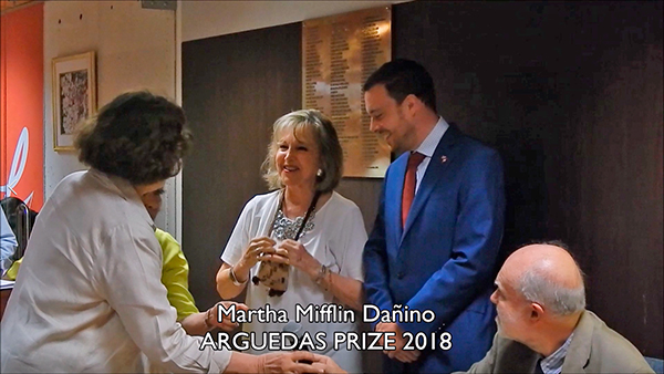 Martha Mifflin recibió Premio "Arguedas Prize 2018"