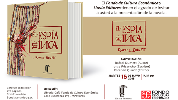Lluvia Editores | Libro "El Espía del Inca" de Rafael Dumett